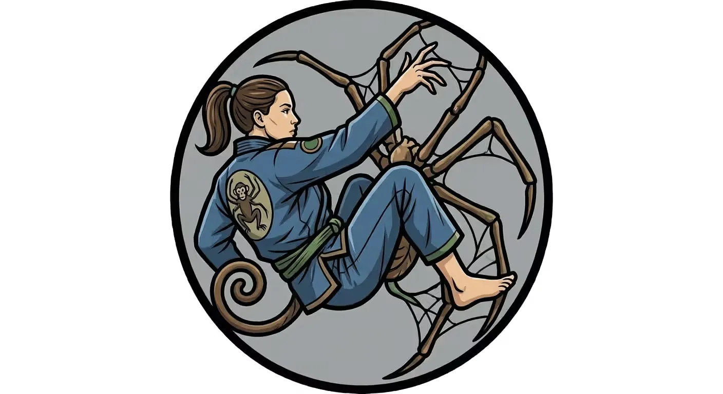 Spider Monkey BJJ archetype illustration